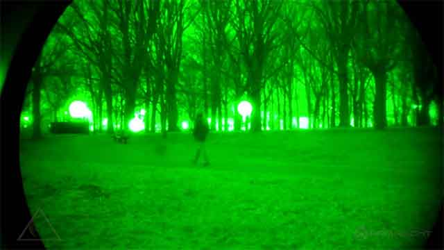 Green Images of Night Vision