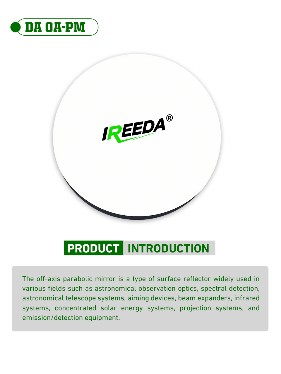 IREEDA off-axis parabolic mirror